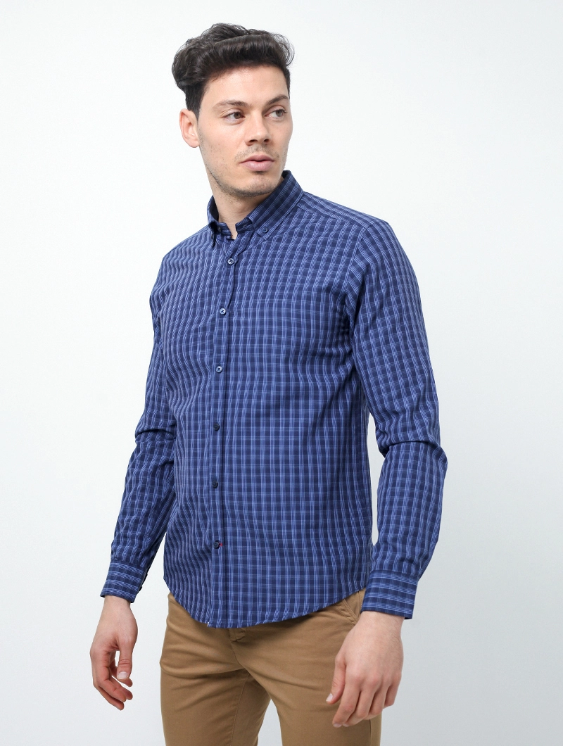 Chemise slim carreaux